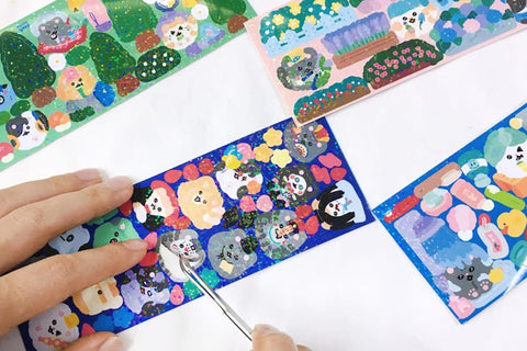 Miiya-o Bath Day Seal Sticker | Kitty Cat Deco Sticker