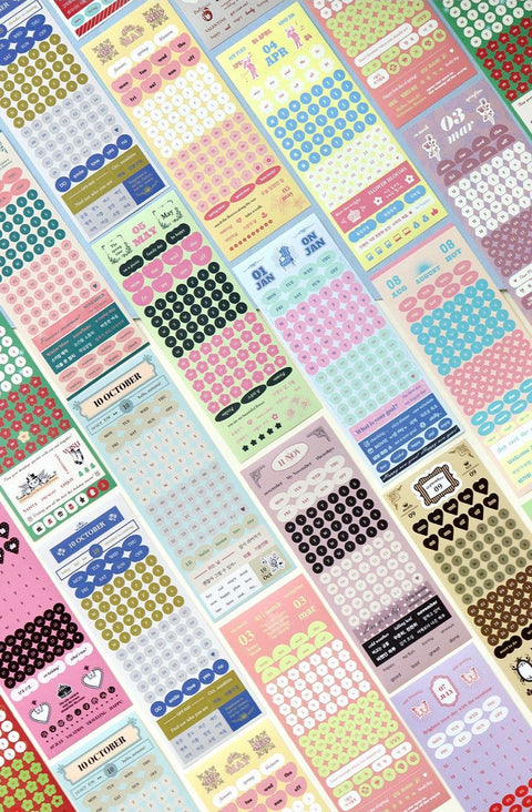 Month Week Day Antique Sticker Pack v.2 | 24sheets