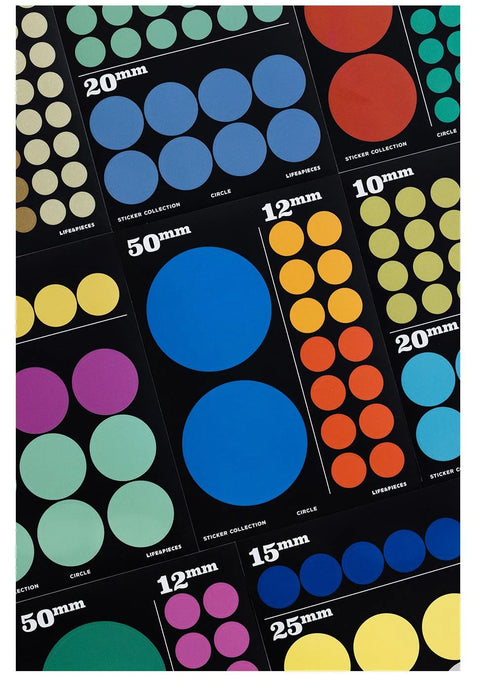 LIFE&PIECES Sticker Collection Pack _ Circle | 8sheets