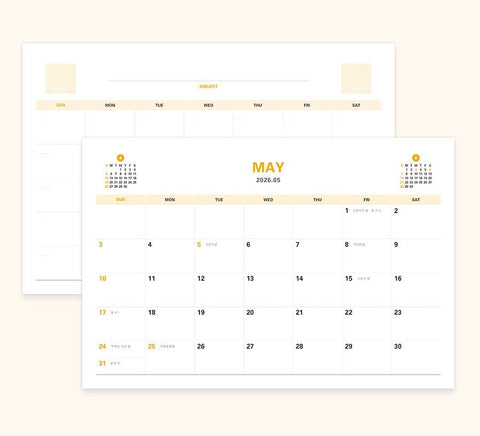 2026 PRISM Work Plan Desk Calendar (OCT.2025-DEC.2026) | Dated + Undated Planner