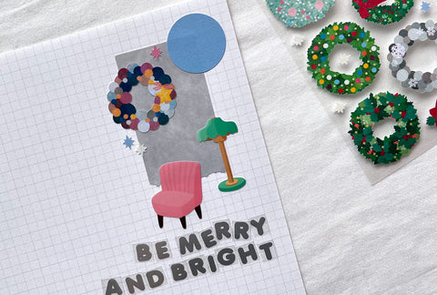 Christmas Wreath Seal Sticker | Deco Sticker
