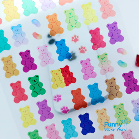 Jelly Bear Sticker | Gummy Bear C586P PVC