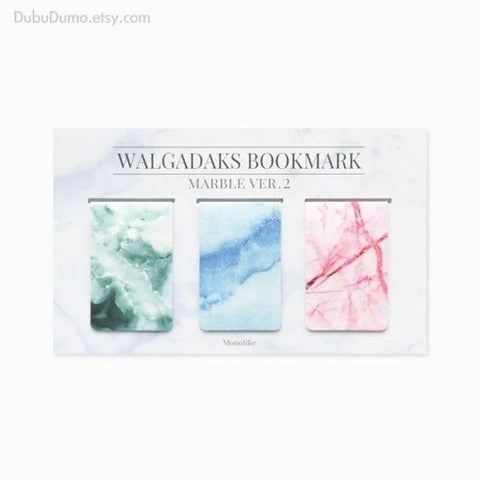 Magnetic Bookmarks 3P _ Marble ver.2