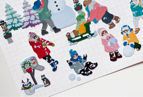 Snowy Day Seal Sticker | Deco Sticker