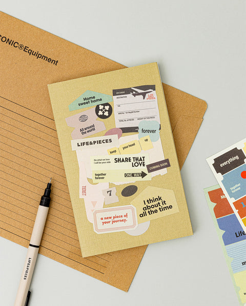 LIFE & PIECES Vintage Label Sticker Pack | 6sheets