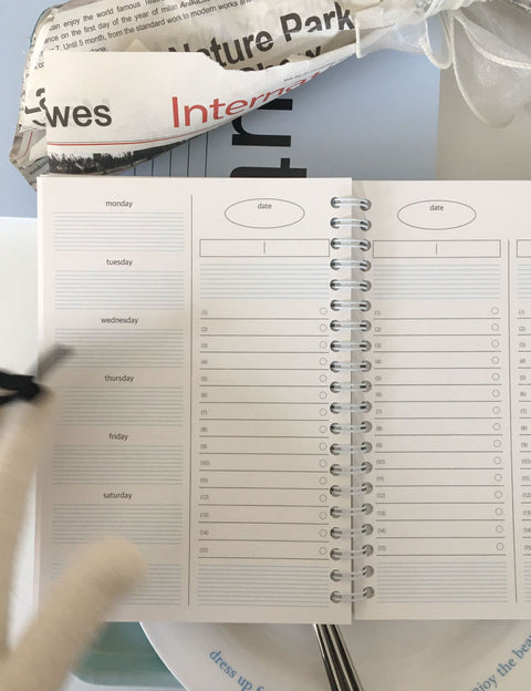 Numbering Weekly Planner _ 6 month