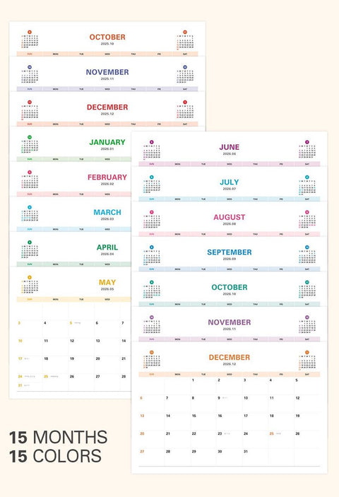 2026 PRISM Work Plan Desk Calendar (OCT.2025-DEC.2026) | Dated + Undated Planner