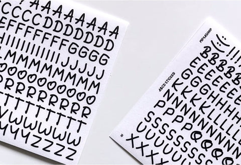 Crooked Alphabet Seal Sticker | Deco Sticker