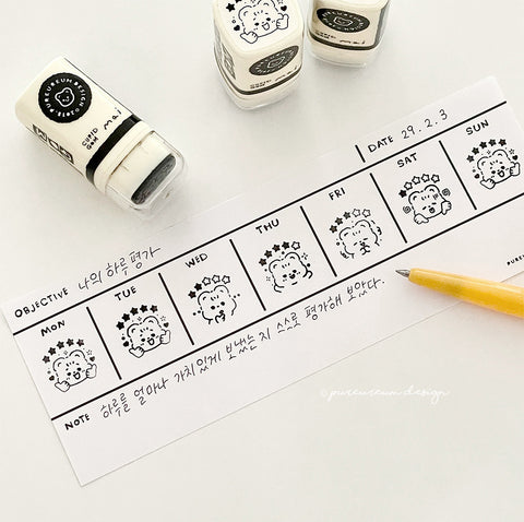 Cupid Bear Weekly Plan Memo Pad