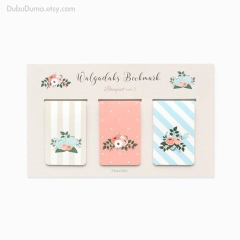 Magnetic Bookmarks 3P _ Bouquet ver.2