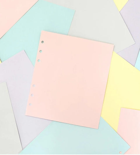 A6 Wide Pastel Color Refill Set