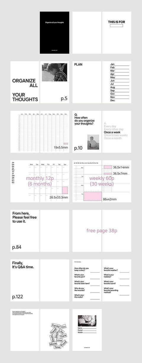 OAB Organize Weekly Diary | Weekly Planner