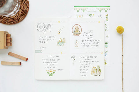 Mori Deco Sticker Pack | 9sheets | illustration & Label Sticker
