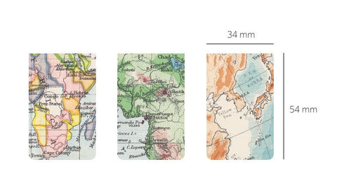 Magnetic Bookmarks _ Vintage Maps 3P