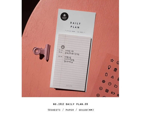 1912 daily plan.09 Sticky Note