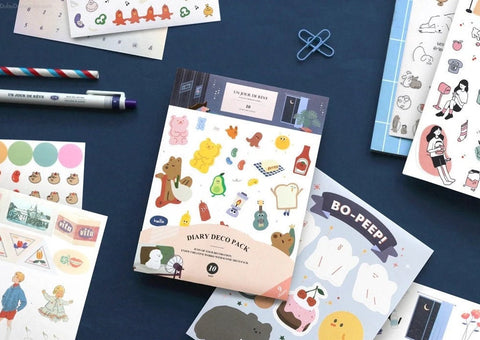 Deco Stickers Pack ver.10 | 9 sheets