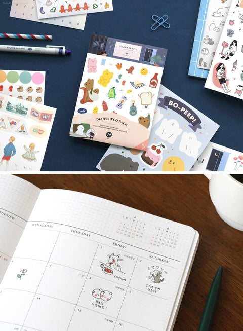 Deco Stickers Pack ver.10 | 9 sheets