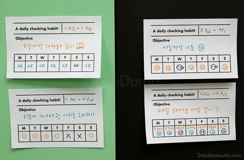 Daily Checking Habit Sticky Notes