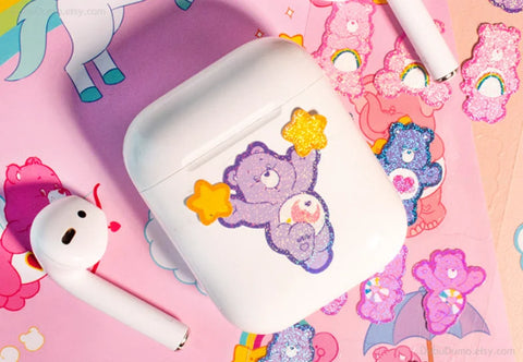 ARCHIVE Glitter Zipper Pocket + Care Bear Seal Sticker Set