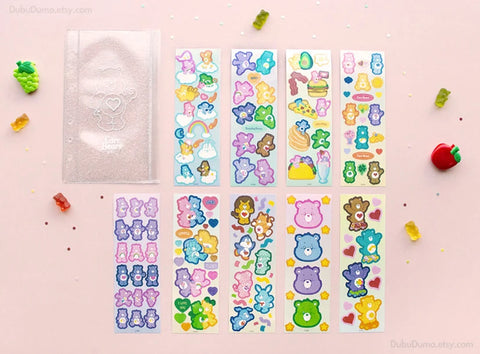 ARCHIVE Glitter Zipper Pocket + Care Bear Seal Sticker Set