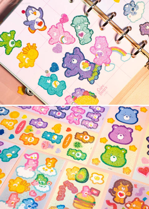 ARCHIVE Glitter Zipper Pocket + Care Bear Seal Sticker Set