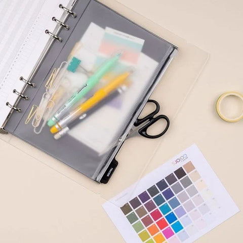 A5 6Ring Diary Translucence Zipper Bag Inserts | A5 Refills
