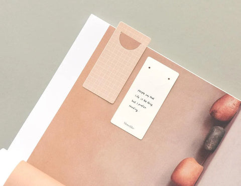 Solid & Grid Warm Bookmarks 60PCS