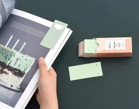 Solid & Grid Warm Bookmarks 60PCS