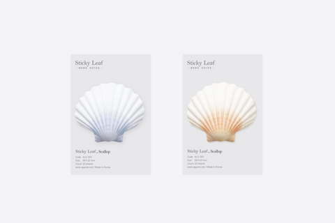 Scallop Sticky Notes S [2colors] | Shellfish