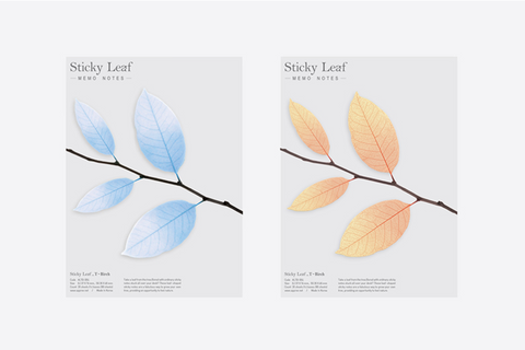Birch Leaf Tracing Sticky Notes L [2colors]