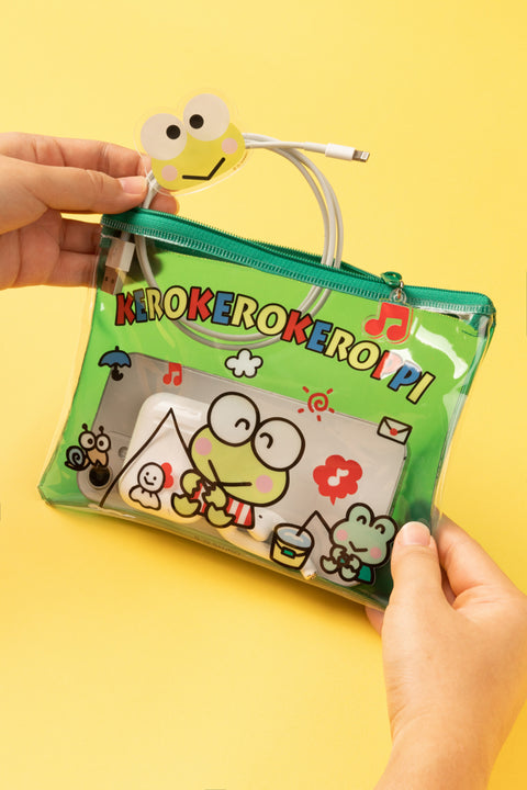 Sanrio PVC Clear Pouch 3PCS Set [ Kuromi | Kerokerokeroppi ]