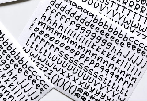 Crooked Alphabet Seal Sticker | Deco Sticker