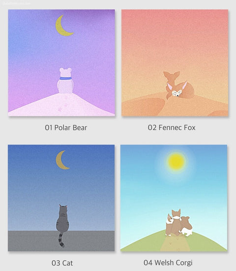 Animal Gradation Memo Pad