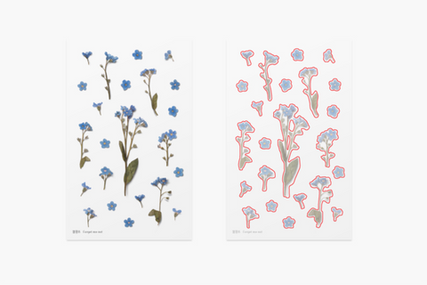 Pressed Flower Sticker [forget-me-not] | Printed Dried Flower Sticker