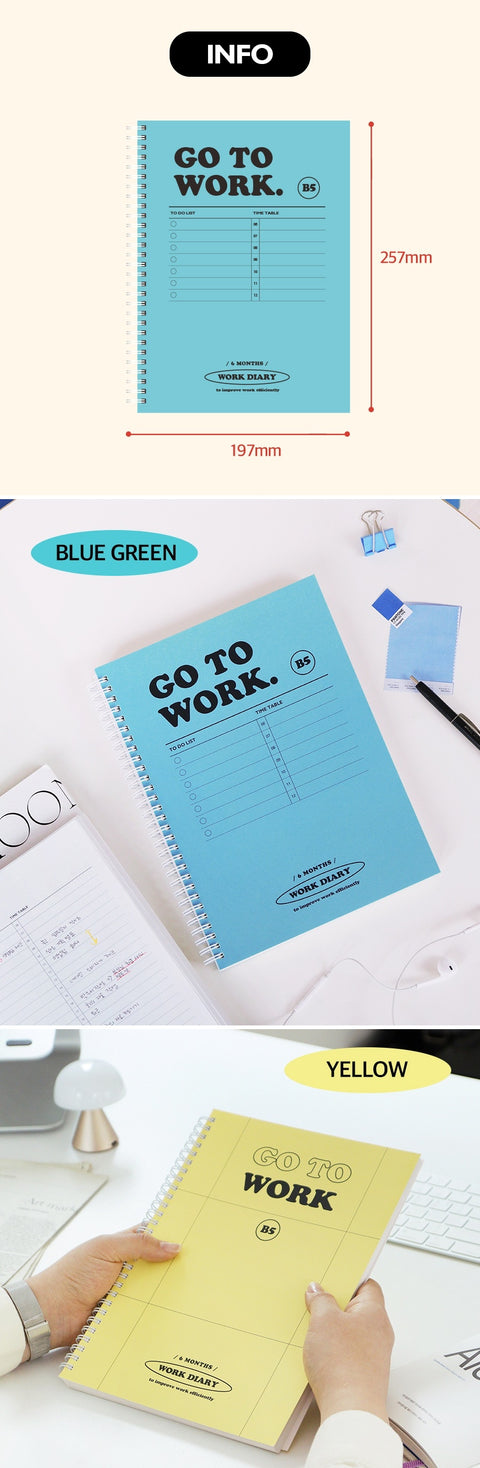 B5 Go To Work Diary [2colors]