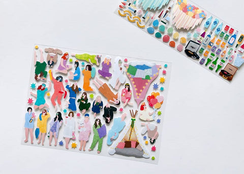 Pajamas Party Seal Sticker | Deco Sticker