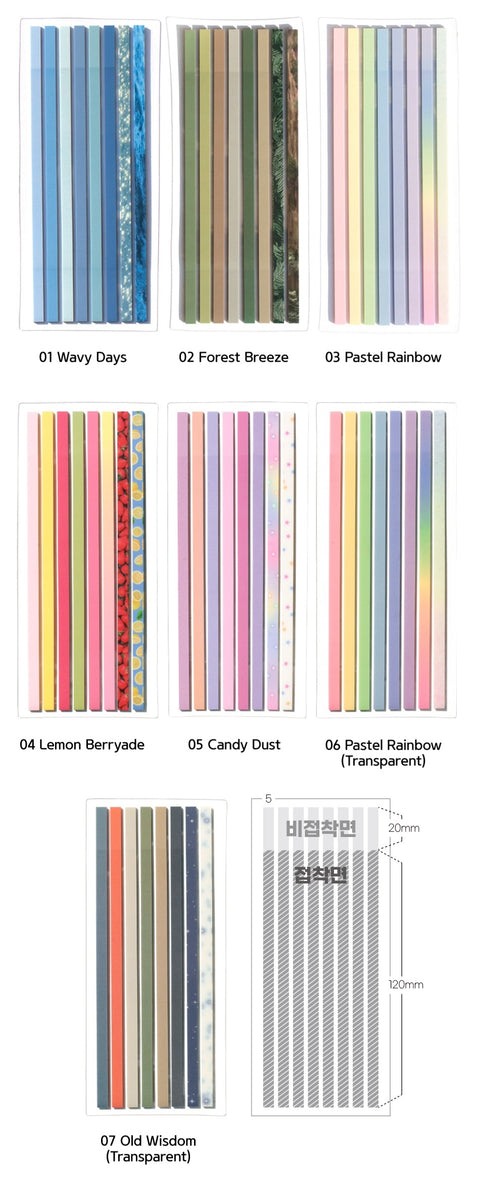 Long Index Highlighter Sticky Notes [9types]