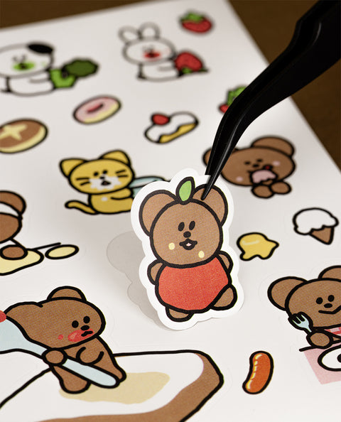 momossi Sticker Pack | 6sheets | Bear Sticker