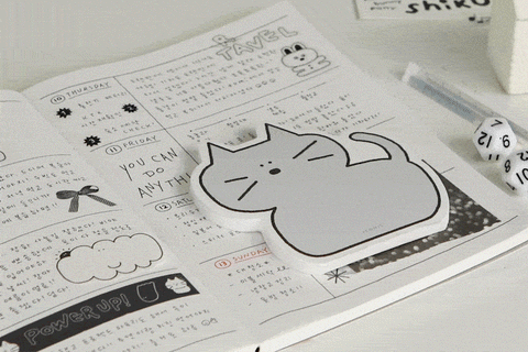 Doodle Cat Memo Pad [4types] | Kitty Notepad