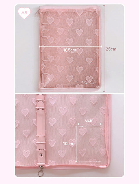 A5 Heart Lover's Club: 6-ring Diary Cover