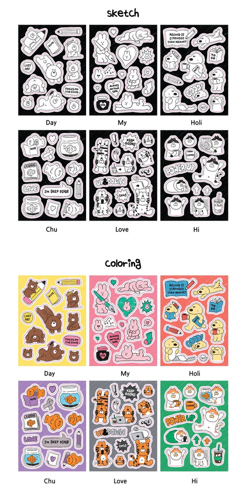 Everyday Drawing Sticker Pack | 6sheets