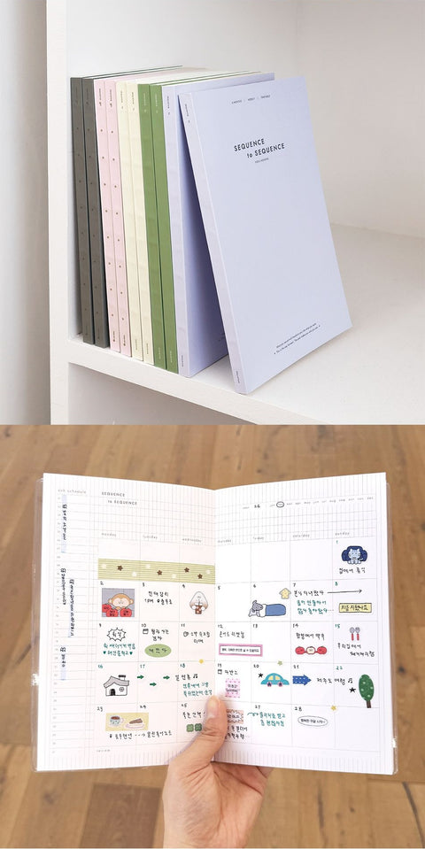 Sequence to Sequence Time Weekly Planner (6months) [5types]