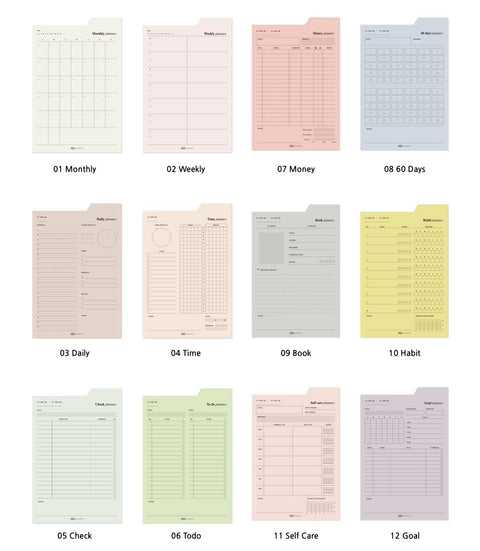 Index Planner Sticky Notes [12types] Sticky Memo