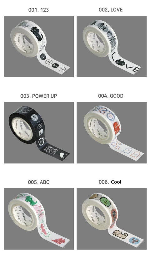 Doodle Masking Tape [6types]