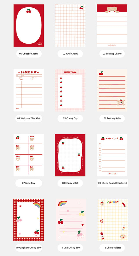 Cherry Memo Pad [7types]