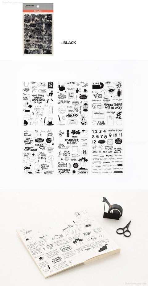 LIFE&PIECES Sticker Collection Pack [3types] | 6sheets