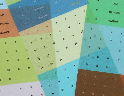 Number Seal Sticker [4types] | Day Sticker