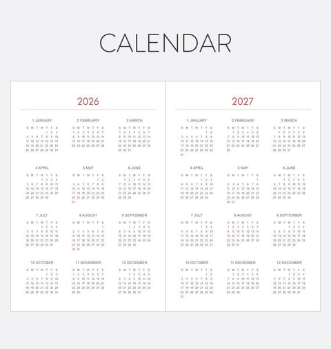 2026 PRISM B6 Weekly Diary [12colors] | Weekly Planner