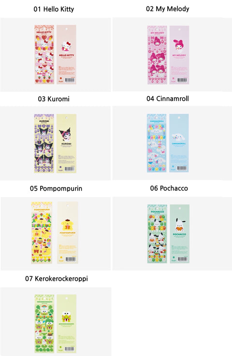 Sanrio Party Seal Sticker [7types] | Kuromi | Hello Kitty | Pompompurin | Kerokerokeroppi