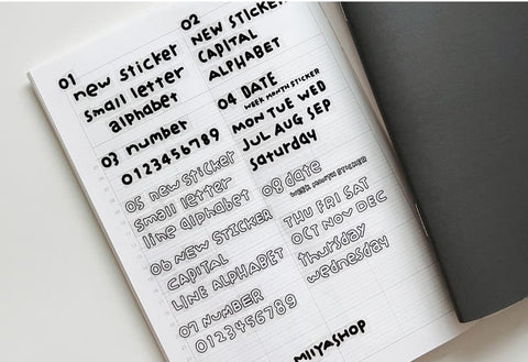 Uncut Sticker [Chubby Handwriting Alphabet] | Deco Sticker